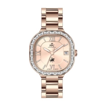 Paris Polo Club PPC-FC03-RG-RG Butterfly Clasp Women Watch 